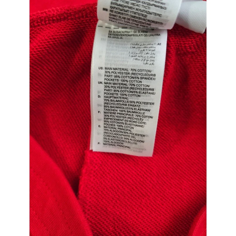 Adidas Originals Boys Red Trefoil Circle Logo Sweat Shorts Size Large 13-14Y